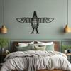 Black Metal Flying Bird Wall Decor Metal Wall Sculptures Hanging for Dining Room Bedroom Bathroom Hallway - 24" Black view 4