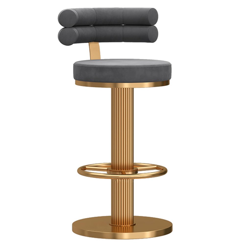 ANram Bar Stools, Velvet Counter Height Adjustable Barstools, Swivel Dining Bar Chairs Upholstered Modern Bar Stool for Kitchen Island, Cafe, Bar, Dining Room