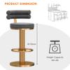 ANram Bar Stools, Velvet Counter Height Adjustable Barstools, Swivel Dining Bar Chairs Upholstered Modern Bar Stool for Kitchen Island, Cafe, Bar, Dining Room view 3