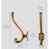 HASMI Wall Mounted Coat Rack Antique Copper Coat Hook Wall Hanging Single Hook Chinese Style Coat Hook Hook Rack Metal Wall Coat Hook Kitchen Home Hook 3-Pack Coat Rack Wall Mounted (Color : Silver) view 2