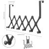 Wall Mounted Coat Rack Robe Hook Hat Rack Over The Door Hook Organizer Rack Retractable Metal Coat Hanger Door Space Saving Bathroom Towels Clothes Hanger 2 Packs Coat Rack Wall Mounted view 2