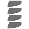 VRAXO Floating Corner Shelves 4 pcs High Gloss Gray 13.8"x13.8"x1.5" MDF,Wall Shelves & Ledges-11.11lbs view 3