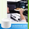Next Level Stuff White Plastic Plates, 9 Inch, 100 Count  Disposable and Microwavable Dinnerware for Weddings, Party, Dinner, Dessert, Appetizers view 3