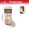 NZOOHY Safari Animal Giraffe Personalized Christmas Stocking Custom Sock, Fireplace Hanging Stockings with Name Family Holiday Party Decor view 2