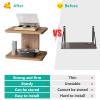 WALI Floating TV Shelf, 2 Tier Projector Shelf for DVD Players, Routers, Game Consoles, Cable Boxes, Living Room Decor Accessories, Wall Mount Shelves Holds Up to 22lbs (CS202N), 2-Shelf, Walnut Brown view 4