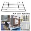 Stainless Steel Radiator Folding Airer, Wall Clothes Dryer Wall Drying Rack For Hanging, Multifunction Balcony Radiator Drying Rack, Folding Towel Rack, Hanging Drying Rack Airer, Silver ( Color : Sil view 2