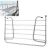 Stainless Steel Hanging Dryer, Multifunction Balcony Radiator Drying Rack, 5 Bar Radiator Hanging Rail, Foldable Clothes Airer With Adjustable Arms, Folding Towel Rack, Silver 40x38x18cm ( Color : Sil view 1