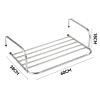 Stainless Steel Hanging Dryer, Multifunction Balcony Radiator Drying Rack, 5 Bar Radiator Hanging Rail, Foldable Clothes Airer With Adjustable Arms, Folding Towel Rack, Silver 40x38x18cm ( Color : Sil view 4