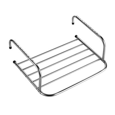Stainless Steel Radiator Folding Airer,Indoor/Outdoor Easy Install Folding Clothes Towels Drying Rack Hanging On The Door Bathroom Windowsill Guardrail Corridor Balcony,Laundry Airer For Balcony ( Col