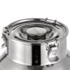 15L/3.96Gal Beverage Drink Dispenser, 304 Stainless Steel Milk Can w/Spigot, Milk Transport Barrel, Milk Pail Bucket for Milk Wine Oil Hot Tea Coffee Water Juice Soup view 3