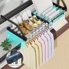Folding Retractable Collapsible Drying Rack Clothing, Balcony Drying Rack, Clothes Dryer Radiator Balcony Black Radiator Dryer, Used For Hanging Bedroom Window Sills, Balcony Guardrails ( Color : Blac view 2