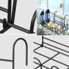 Iron Railings Drying Shoe Rackmetal Drying Racks, Clothes Drying Rack Indoor, Portable Space Saving Clothes Drying Rack,Balcony Drying Rack,For Drying Clothes/shoes/putting Potted, Black ( Color : Wh view 2