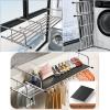 Balcony Drying Rack, Extendable Clothing Dryer Rack,Stainless Steel Multifunctional Folding Balcony Shoe Rack Radiator Clothes Drying Rack,shoe Rack,Wall Mounted Clothes Rack,Silver ( Color : Without view 2
