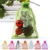 ANZNKU 100PCS Premium Green Organza Bags 5x7 inches, Mesh Gift Bag Drawstring, Small Gift Bags for Birthday Party Wedding Favors, Valentine & St. Patrick's Day view 1