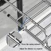 Balcony Drying Rack, Stainless Steel Multifunctional Folding Balcony Shoe Rack Radiator Clothes Drying Rack, Extendable Clothing Dryer Rack, For Clothes, Shoes, Potted Plants, Silver 60-106cm ( Color view 3