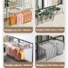 Balcony Drying Rack, Stainless Steel Multifunctional Folding Balcony Shoe Rack Radiator Clothes Drying Rack, Extendable Clothing Dryer Rack, For Clothes, Shoes, Potted Plants, Silver 60-106cm ( Color view 4