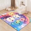 Jiospet Rainbow Cat Rug for Girls - Colorful Kids Bedroom Rug with Cute Cartoon Cat Pattern, 3x4 Feet view 2