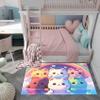 Jiospet Rainbow Cat Rug for Girls - Colorful Kids Bedroom Rug with Cute Cartoon Cat Pattern, 3x4 Feet view 3