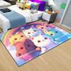 Jiospet Rainbow Cat Rug for Girls - Colorful Kids Bedroom Rug with Cute Cartoon Cat Pattern, 3x4 Feet view 4
