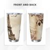 20oz Tumbler with Lid Vacuum Insulated Tumbler Vintage Paris Eiffel Tower Butterfly Stainless Steel Car Cup Insulated Coffee Mug for Travel Reusable Double Walled Thermal Cup for Hot Cold Drinks view 2