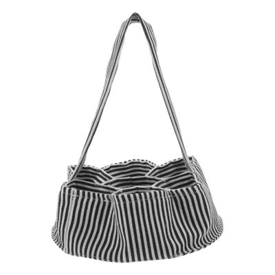 Angoily Eggs Gathering Basket Canvas Collecting Bag for Home Kitchen and Farm Use and Striped Design for Chicken