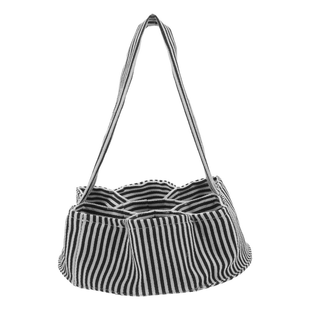 Angoily Eggs Gathering Basket Canvas Collecting Bag for Home Kitchen and Farm Use and Striped Design for Chicken