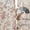 jinchan Linen Blend Curtain Floral Curtains for Living Room 84 Inch Length Farmhouse Brick Red Printed Curtain Rod Pocket Back Tab Peony Flower Patterned Drapes Curtains Set 2 Panels view 4