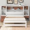 Twin Size Platform Bed with Storage Headboard and Drawers,with Two Nightstands Solid Pine Wood Platform Bed,Plenty of Storage Makes it Ideal for Bedroom Furniture. view 3