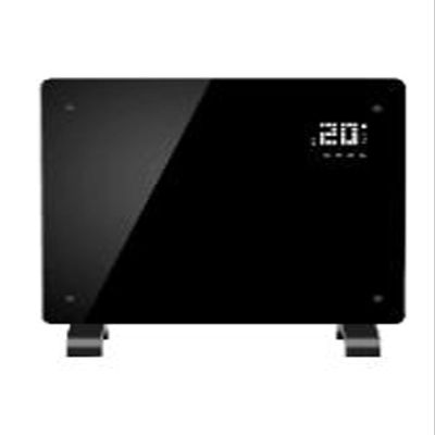 Smart Electric Glass Panel Heater,1000W Convection Heater with Touch Screen & Remote Control, Wall Mounted & Free Standing Low Energy Heater with Timer for 15 Square Home,Bathroom (1000W)
