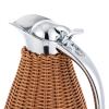 Coffee Thermal Carafe1.5L Double Walled Vacuum Insualted Carafe with Handmade Rattan Body for Keeping Hot Coffee & Tea Hot -24Hours (Coffee) view 4