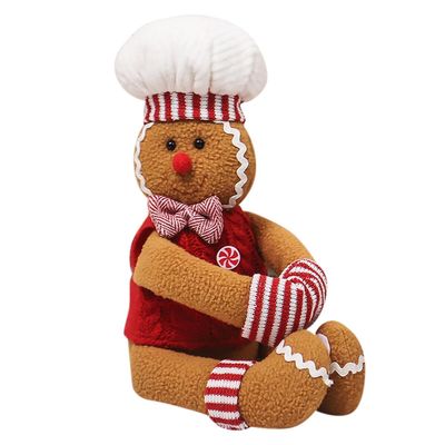 Magic Feier Gingerbread Christmas Decorations, Gingerbread Tree Topper for Christmas Tree Wine Bottle Curtain Ornaments (A)