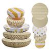 10Pcs Reusable Bowl Covers In 5 Size, Stretch Cloth Fabric Dish Cover Kitchen Storage Containers Lids for Fruits Food Leftover Dough Bread Proofing (Classic Style) view 1