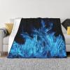 Blue Flame Ultra Soft Micro Fleece Blanket Warm Throw Blanket for Couch Lightweight Blanket Luxury Bed Blankets for Sofa Chair Bedroom Living Room view 1