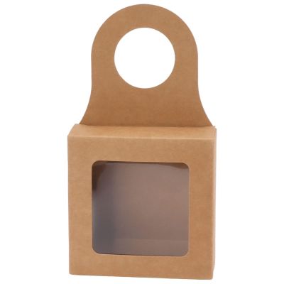25 Count Kraft Paper Wine Bottle Box, Kraft Paper Wine Bottle Box with Window Wine Boxes for Gifts Wine Bottles for Decor Bottle