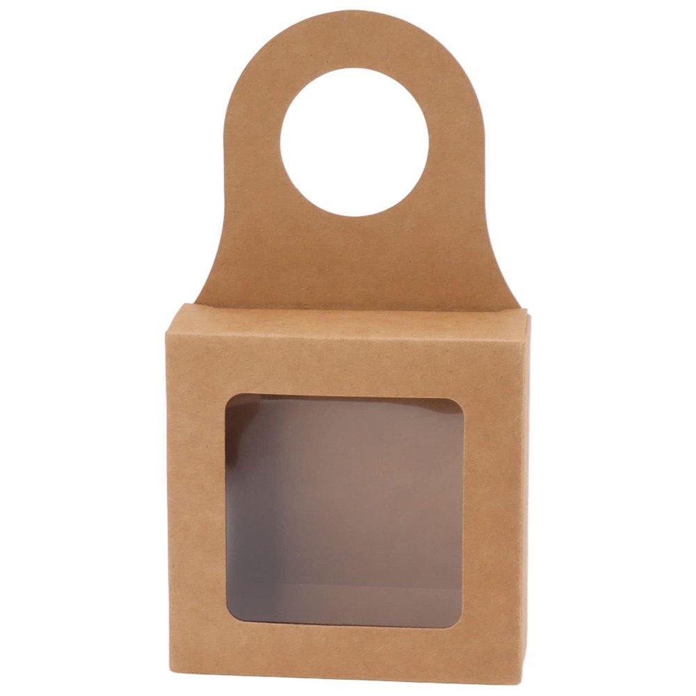 25 Count Kraft Paper Wine Bottle Box, Kraft Paper Wine Bottle Box with Window Wine Boxes for Gifts Wine Bottles for Decor Bottle