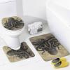Dunmat 4PCS Black Octopus Shower Curtain Set view 4