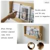Wall Mounted Magazine Holder Rustic Solid Wood Magazine Rack Wall Decoration Bookshelf File Organizer Storage Rack for Entryway, Office, Living Room, Waiting Room, Kids Room (Size : 63x30cm(24.8x11. view 3