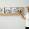 Wall Mounted Magazine Holder Rustic Solid Wood Magazine Rack Wall Decoration Bookshelf File Organizer Storage Rack for Entryway, Office, Living Room, Waiting Room, Kids Room (Size : 63x30cm(24.8x11. view 4