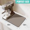 WISELIFE Coffee Mat Super Absorbent Dish Drying Mat Bar Accessories Match with Coffee Machine Large Drying Mats for Kitchen Counter 12" W x 19" L, Khaki view 2