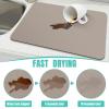 WISELIFE Coffee Mat Super Absorbent Dish Drying Mat Bar Accessories Match with Coffee Machine Large Drying Mats for Kitchen Counter 12" W x 19" L, Khaki view 3
