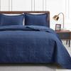 Love's cabin California King Size Quilt Bedding Set Navy Bedspreads - Cal King Summer Lightweight Bedspread Comforter - Coin Pattern Coverlet for All Season - 3 Pieces (1 Quilt, 2 Pillow Shams) view 1