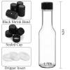 Cedilis 36 Pack Small Glass Bottle, 3oz Glass Woozy Bottle, Empty Mini Hot Sauce Bottles, Clear Liquor Wine Bottles with Shrink Capsule, Black Screw Caps, Dripper Insert view 2