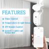 Karlak 2pcs Smart Curtain Motor BT Voice Control Switch Electric Curtain Robot A Control Timer Setup Compatible with Home for Roman Rod view 3