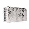 QueenKer Indoor Air Conditioner Cover, Plant Dark Grey Leaves Gradient Linen Texture Waterproof Indoor AC Cover Inside Window AC Cover with Free Elastic Straps for Window Units, 21 X 15 X 3.5 Inch view 1