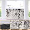QueenKer Indoor Air Conditioner Cover, Plant Dark Grey Leaves Gradient Linen Texture Waterproof Indoor AC Cover Inside Window AC Cover with Free Elastic Straps for Window Units, 21 X 15 X 3.5 Inch view 2