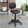 HAOHAOLIFE Fashion Office Chair with Adjustable Height, Armless Low Back Vanity Chair with Black Tufted Design Upholstered, Rolling Gaming Chair for Home, Office, Classroom, Bar view 1
