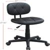 HAOHAOLIFE Fashion Office Chair with Adjustable Height, Armless Low Back Vanity Chair with Black Tufted Design Upholstered, Rolling Gaming Chair for Home, Office, Classroom, Bar view 2