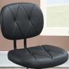 HAOHAOLIFE Fashion Office Chair with Adjustable Height, Armless Low Back Vanity Chair with Black Tufted Design Upholstered, Rolling Gaming Chair for Home, Office, Classroom, Bar view 4
