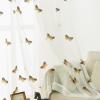 AZIMUZIXI Butterfly Embroidery Sheer Window Curtains 84 Inch Long for Living Room Bedroom,Elegant Window Treatment Voile Curtains/Panels/Drapes 2 Panels,Each Sheer Panel 75''W x 84''L view 1