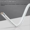 TUJOBA Curtain Track Bendable Curtain Pole System Embedded, Easily Cut Ceiling Curtain Track Set with Roller Hooks, Heavy Duty Curtain Rod Hidden for Living Room (Size : 3m(9.8ft)) view 2